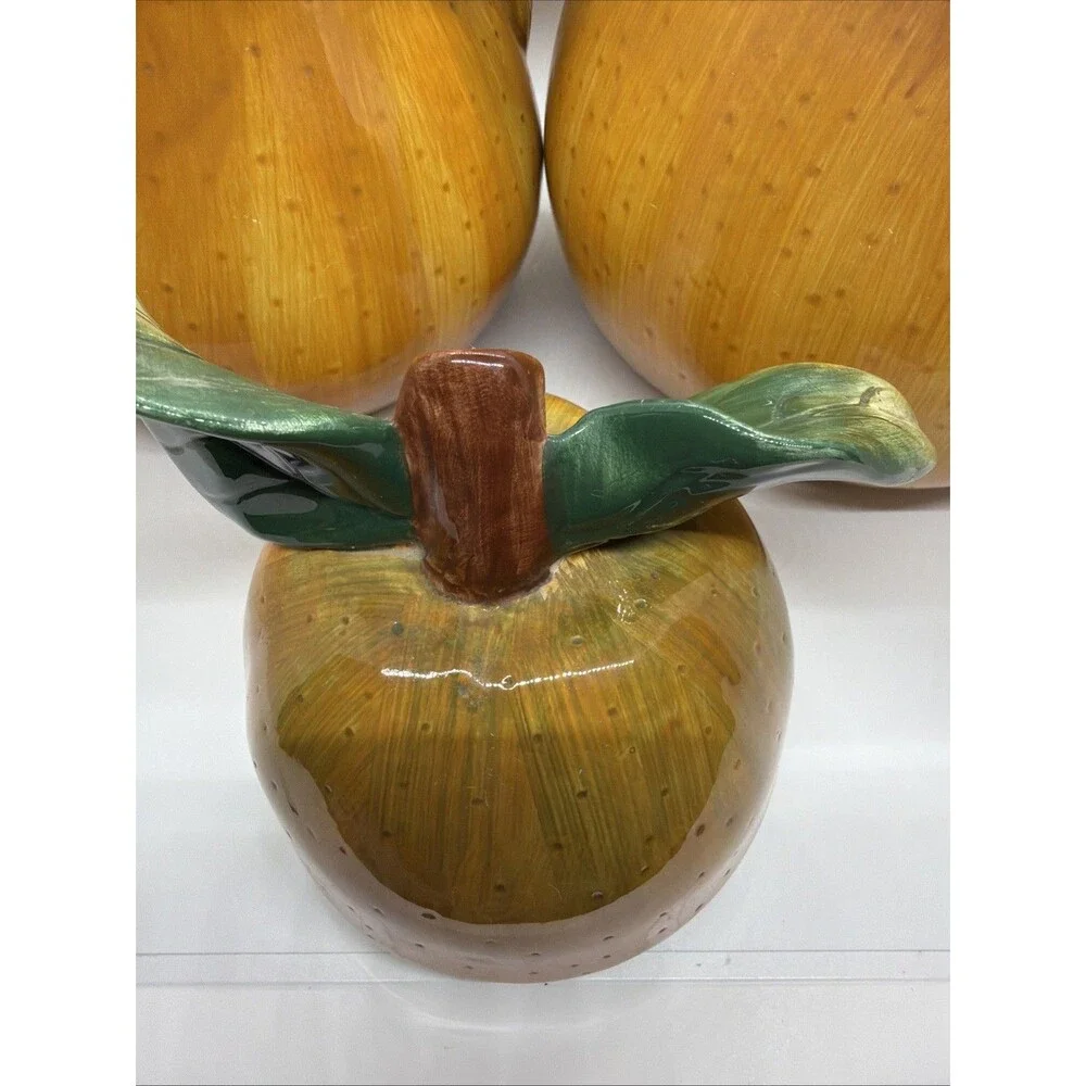 Sakura Sonoma Pear Cookie Jar  And Pitcher– Vintage Hand-Painted Ceramic Fruit